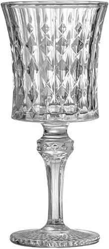 Exquisita copa de vino vintage soplada a mano, 5.1 fl oz7.4 fl oz de tallo largo, cristal transparente para el hogar, bar, boda, copas de vino