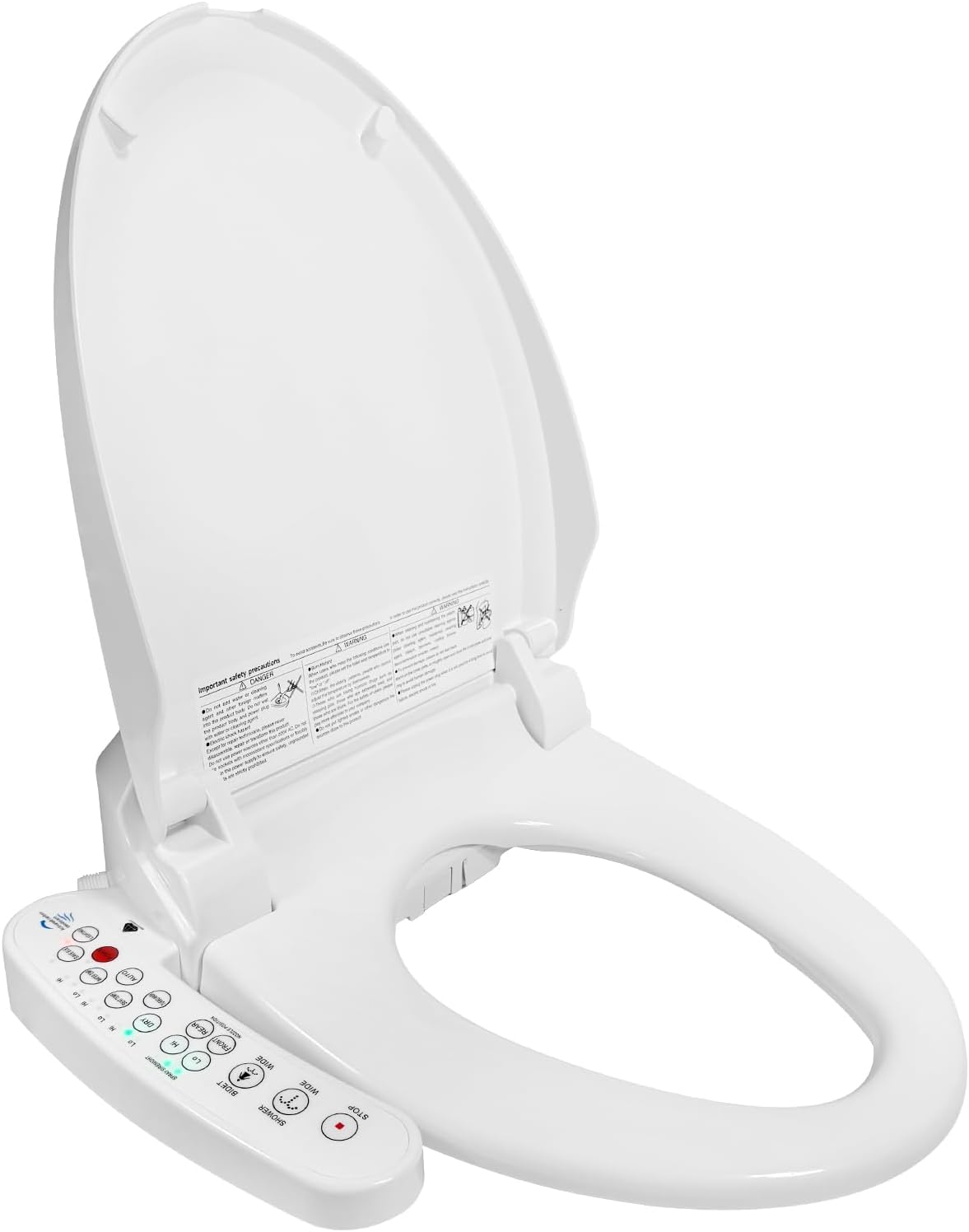 Smart sedile WC intelligente, bidet elettronico, occhiali da toilette elettrici con riscaldamento del sedile regolabile, controllo della pressione dell'acqua e 3 impostazioni di temperatura per casa