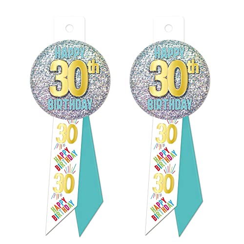 Épingles rosace 30e anniversaire Beistle RS549, cadeau invité idéal - 7