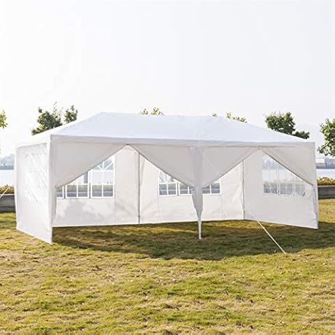 Teeker 10'x20' Tents for Parties Outdoor Party Tent Wedding Patio Gazebo Tent with 6 Removable Sidewalls & Transparent Windows for Outside Wedding Birthday Event Tent for Garden Patio and Backyard Cover