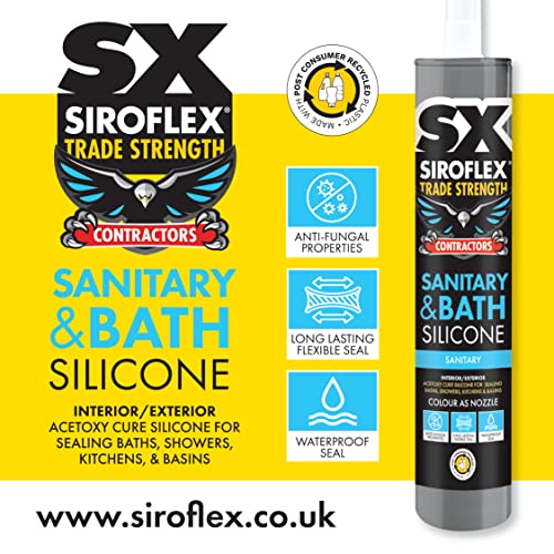 SX Siroflex Sanitary and Bath Silicone White - Image 4