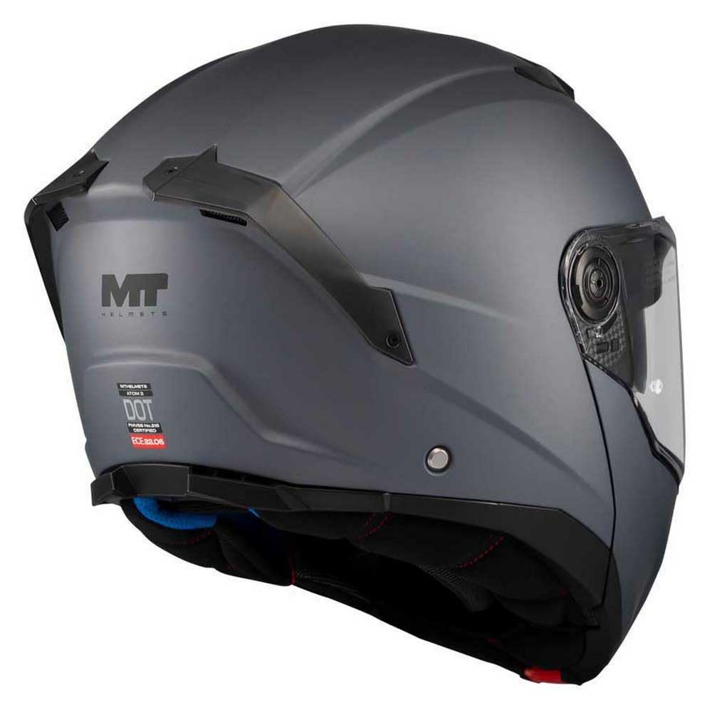 MT Helmets Atom 2 SV, Casco moto Modular Flip-Up, Visor Solar Retráctil, Interior Lavable, Preparado Intercomunicador UCS, Bloqueo frontal, Visor con posición Ventilación, Homologado ECE 22.06 & DOT