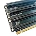 JMT PCI-E 3.0 x16 1 to 4 Split Card Gen3 PCIe-Bifurcation x16 to x4x4x4x4 Expansion Card 20.2mm Spaced Slots SATA Power Supply Port