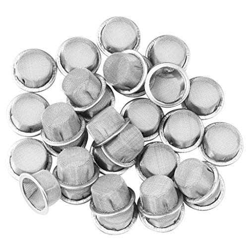30pcs Pipe Screens Filters 1/2inch Crystal Pipe Screens Stainless Steel Metal Screen Filter for Crystal Tobacco Pipes with Box Packed - Thumbnail 5