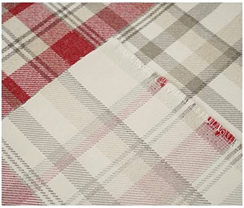 Skye Balmoral Thick Wool Effect Tartan Upholstery Curtain Fabric Sofa Plaid Fabric (100 x 140cm (1 Metre), Cranberry) - Image 4