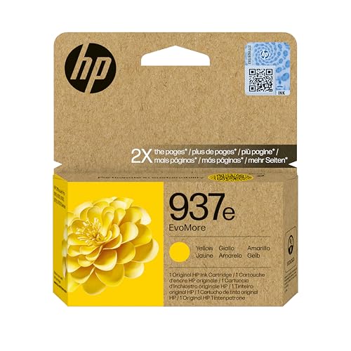 HP 937e EvoMore jaune finie l'encre qui bave avec cette cartouche d'encre originale