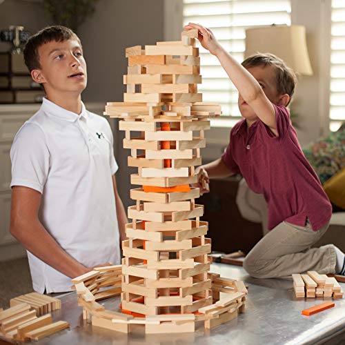 Image of Fat Brain Toys Timber Planks 300 Piece Set - Wooden STEM Construction Set, Ages 3+
