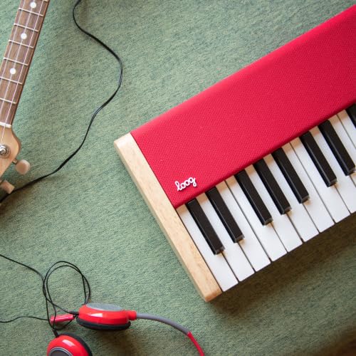 Image of Loog digital piano - portable keyboard for beginners with musician grade sound, MIDI over USB-C rechargeable musical educational instrument (Loog piano bundle)