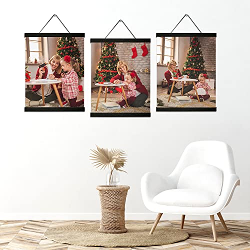 Yk Artwood 3 Pack Magnetic Poster Hanger Frame 12 Inch Black,12X16 12X18 12X20 12X24 Wood Magnet Frames Hangers For Photos, Pictures, Prints, Maps, Canvas Artwork,Diamond Art Painting, Canvas Hanger #TOP1