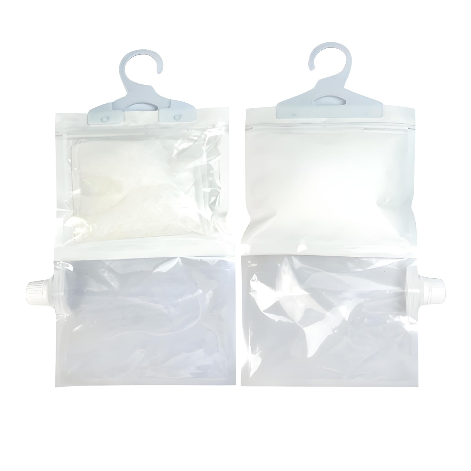 (5 Pack) Reusable Dehumidifier Bags, Moisture Absorbers,Desiccant Dehumidifier, Closet Dehumidifier, Calcium Chloride Replaceable (Dehumidifier Bags 5 pcs + 5 packs of desiccant)