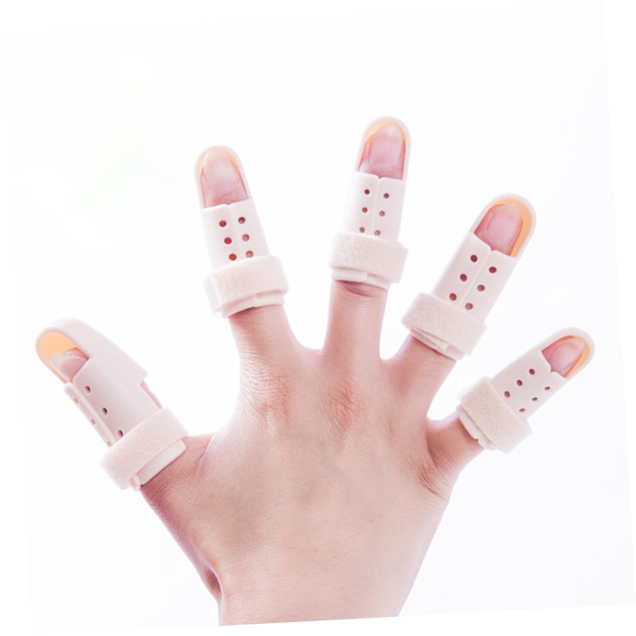 NOLITOY Protective Finger Splint Finger Support Brace Comfortable Breathable Prevents Injury (Size 5)
