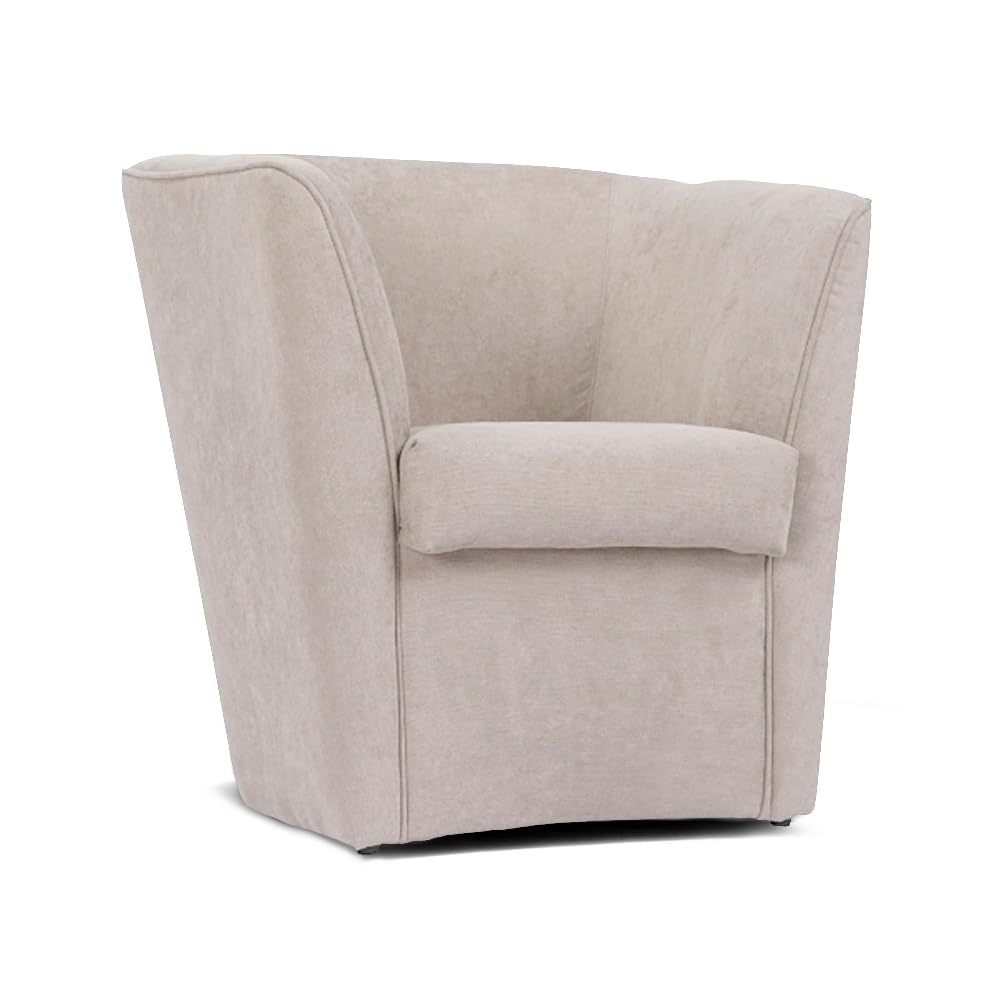 REDÒKASA Poltrona artigianale 100% MADE IN ITALY modello AZZURRA, imbottitura in poliuretano, rivestimento in tessuto idrorepellente, struttura robusta in legno (Beige)