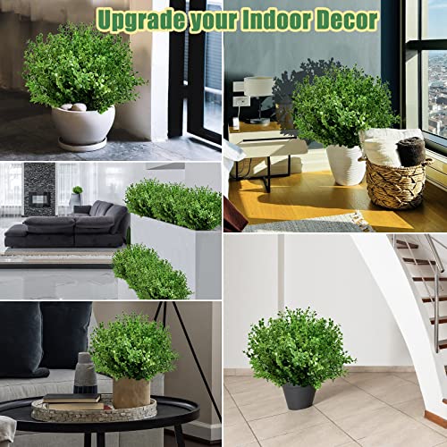 Jiftok 24 Pcs Outdoor Artificial Plants Uv Resistant, Fake Outdoor Plants Faux Boxwood Plants Greenery Stems, Artificial Plastic Shrubs Bushes For Outdoors Home Decor Indoor Porch Garden Planter #TOP5