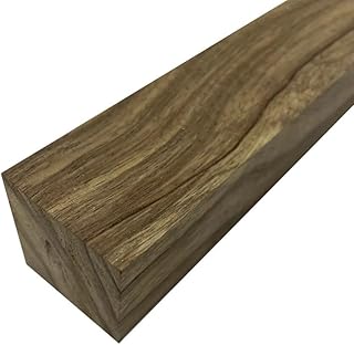 Black Limba Hardwood Turning Blank, 2x2x6 Inches, for Craft Woodworking Projects Knife Scales Game Calls Door Knobs Building