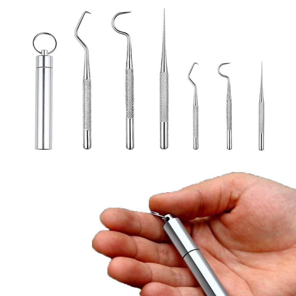 Amazon.co.jp: 爪楊枝 チタン 1個入り つまようじ6本付き