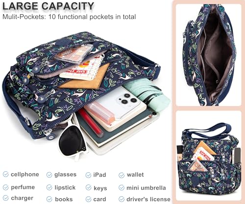 Image of Pealwel Women Shoulder Handbag Roomy Multiple Pockets Bag Ladies Crossbody Purse Tote Top Handle Satchel