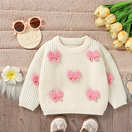 Baby Girl Boy Cute Ghost Embroidery Long Sleeve Oversized Sweater Infant Newborn Fall Winter Outfit Clothes2