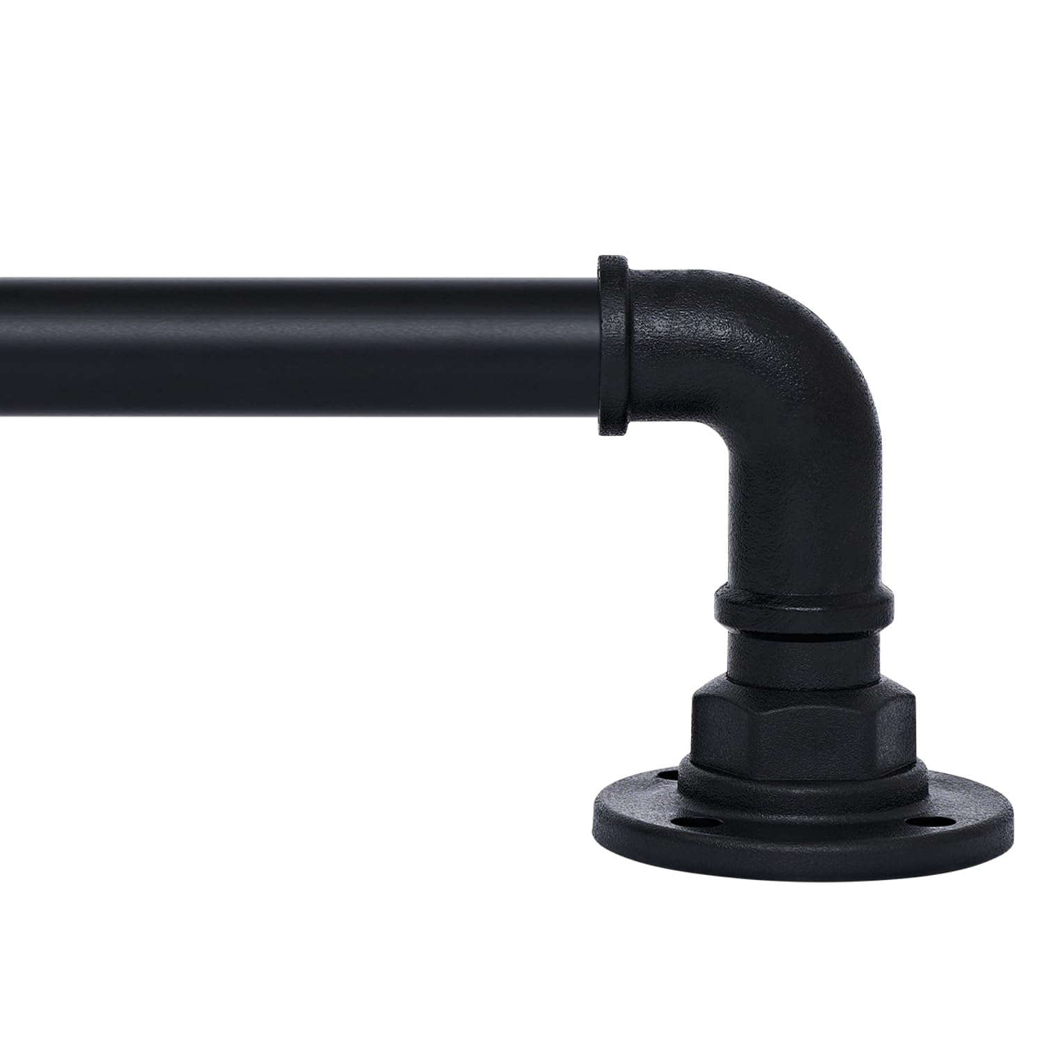 Industrial Curtain Rods for Windows 30 to 126 Inches,1 Inch Adjustable Curtain Rods,Heavy Duty Drapery Rods for Indoor and Outdoor