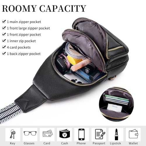 FALAN MULE Sling Bag Pu Leather Crossbody Bags for Women Trendy Chest Sling Purses Fanny Packs3