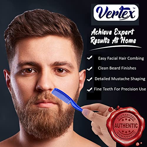 Mustache Scissors Grooming Comb Trimmer - Mens Beard Kit Straight Edge Razor Beards Curved Shaping Tool For Men Goatee Shaper Combs Mustaches Wax Movember Brush Edger Travel Razors Stainless Steel #TOP5