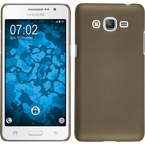 PhoneNatic Coque Rigide Compatible avec Samsung Galaxy Grand Prime Plus - gommée Or - Cover Cubierta + Films de Protection