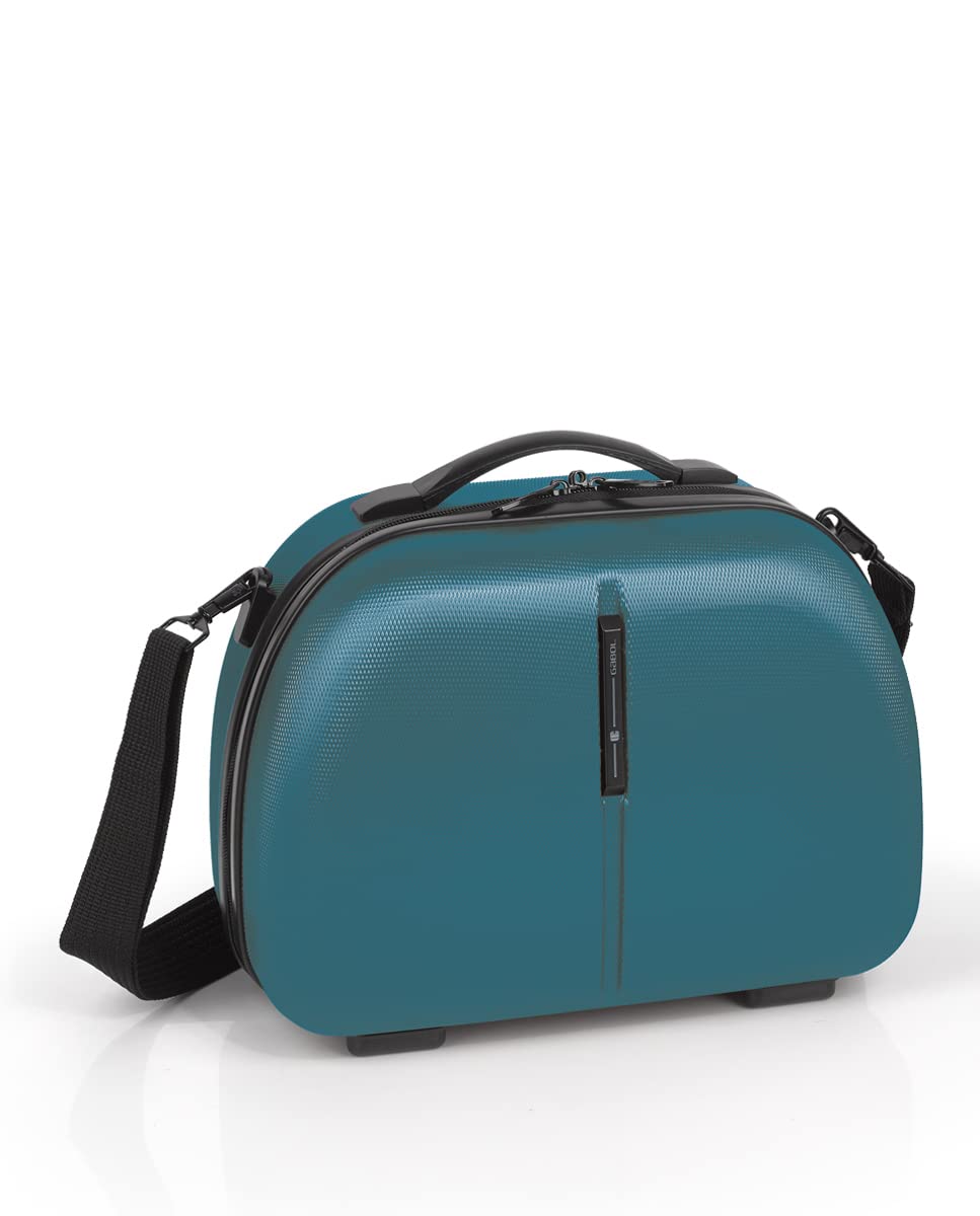Gabol - Neceser de Viaje Rígido Paradise XP 35x28x17cm - Peso 0,9kg con Capacidad de hasta 12L - con Acople a Maleta, Correa y Forro de Material Reciclado - Diseño Español en ABS - Verde