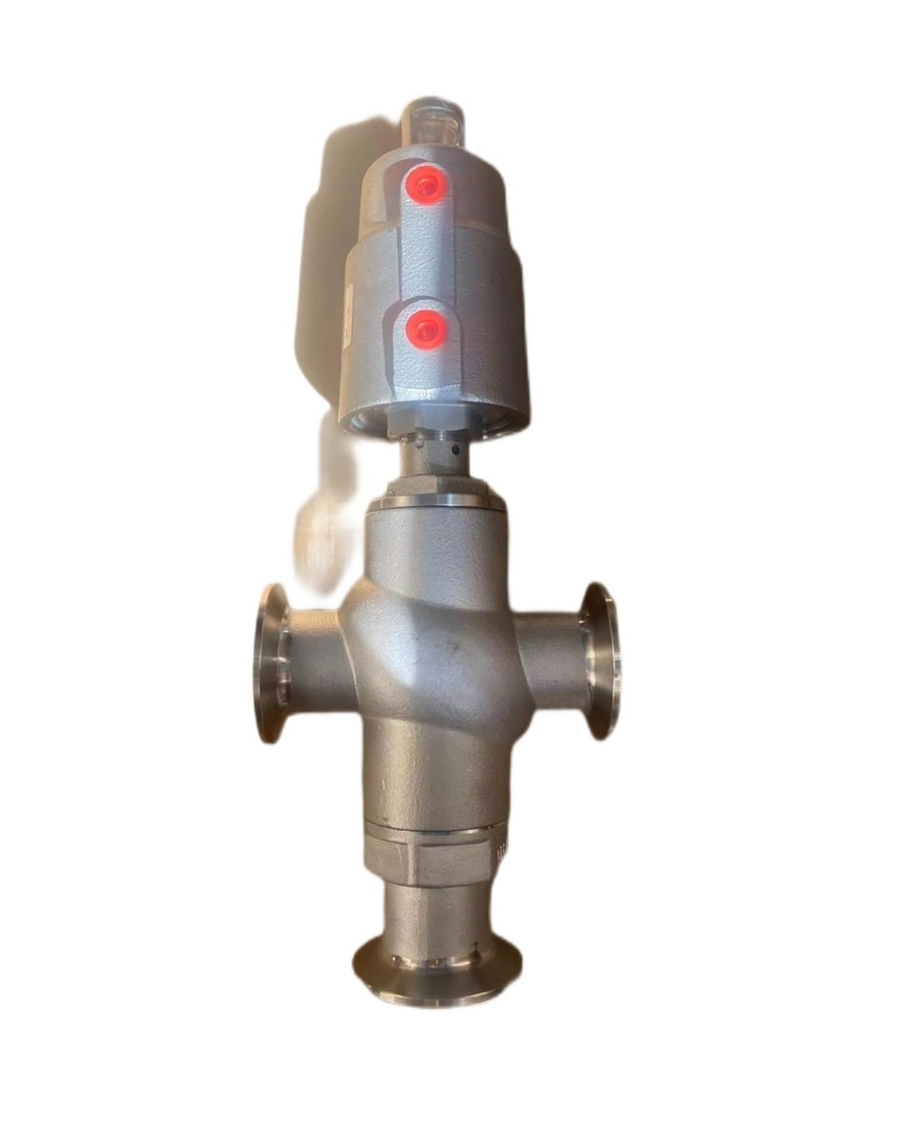 LEOTNNDQ Pneumatic 3-way angle seat piston stop shut-off valve(CLAMP,DN15)