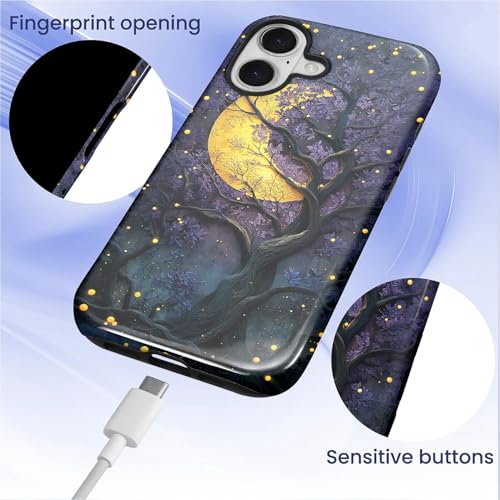 Coque iPhone 17 antichoc violette double protection lune