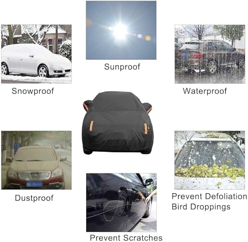 Image of UV Protection SUV Car Cover Windproof Dustproof Scratch Resistant Outdoor Universal Full Car Covers for SUV L