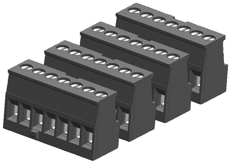 Terminales Siemens SMD de 7 pines 1 fila conectores de montaje superficial pack de 4