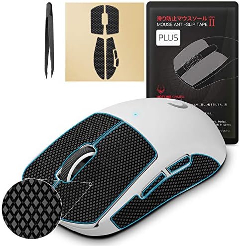 [Grip Upgrade] Hotline Games 2.0 Plus Mouse Anti Slip Grip Tape Compatible With Logitech G Pro X Superlight Wireless Gaming Mouse Skins,Sweat Resistant,Cut to Fit,Easy to Apply,Pro Performance Upgrade