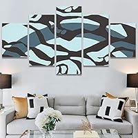 SIGNWIN 5 Panel Canvas Wall Art Organic Arrangement Modern Artwork for Home Decorations Ready to Hang - 60