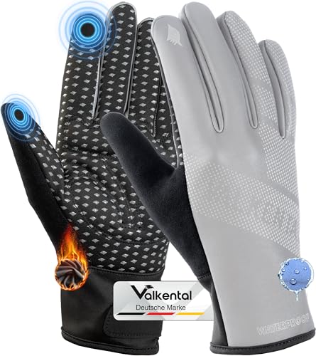 Valkental - wasserdichte Fahrradhandschuhe - Gepolstert & Griffig -...