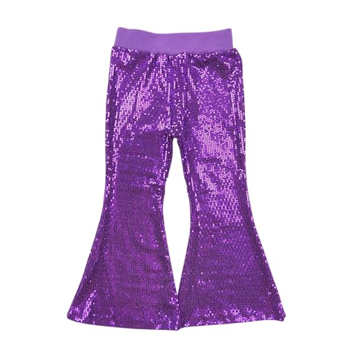 Toddler Girl Purple Glitter Pants Sequin Pants