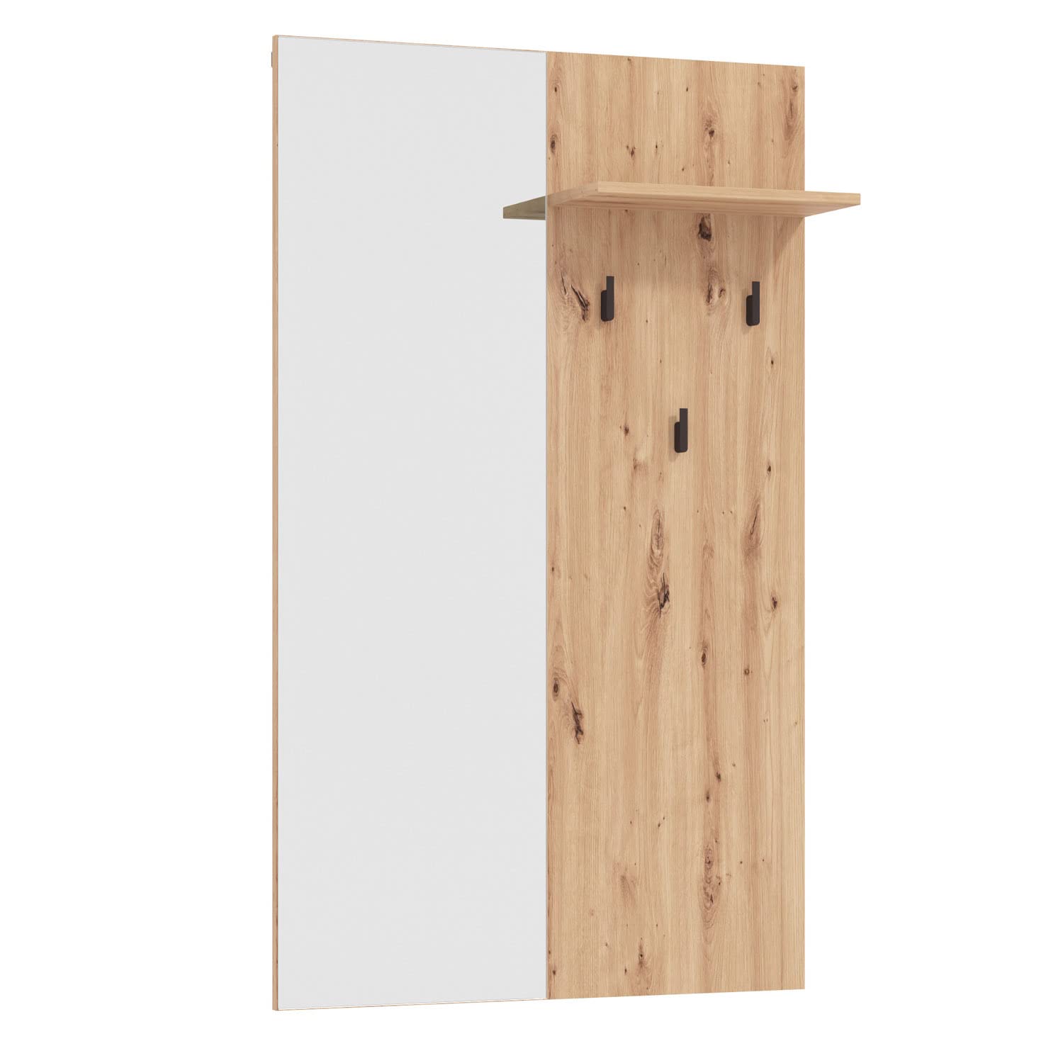 Homestyle4u 5-teilig Garderobenset Eiche Grau Holz Flurgarderobe Set