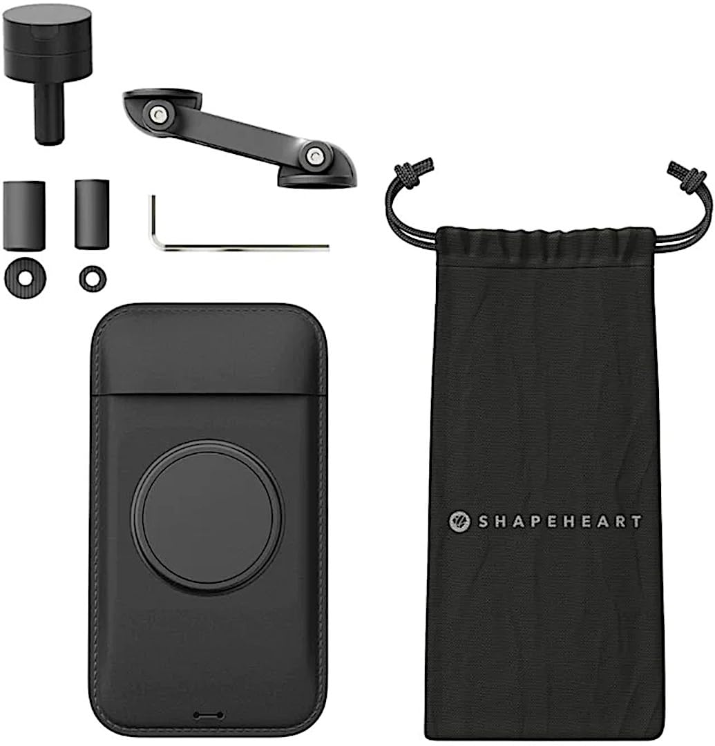 Shapeheart Motorcycle Bundle Boost Soporte magnético para Smartphone para Manillar de vástago de Motocicleta (Black,​M)
