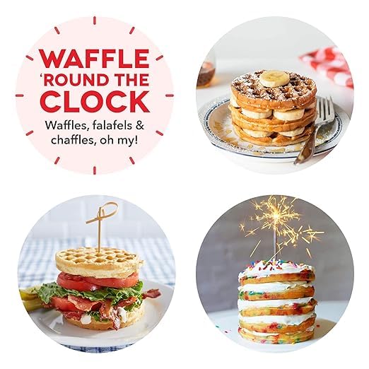 3 In 1 Waffle Iron Home Appliances Kitchen Easy To Clean, 4 Inch, Perfect For Breakfast Waffle Maker, Electric Waffle, Mini Waffles Maker Machine For Home- (350 Watts) (color red) 5 51rBZz HzYL