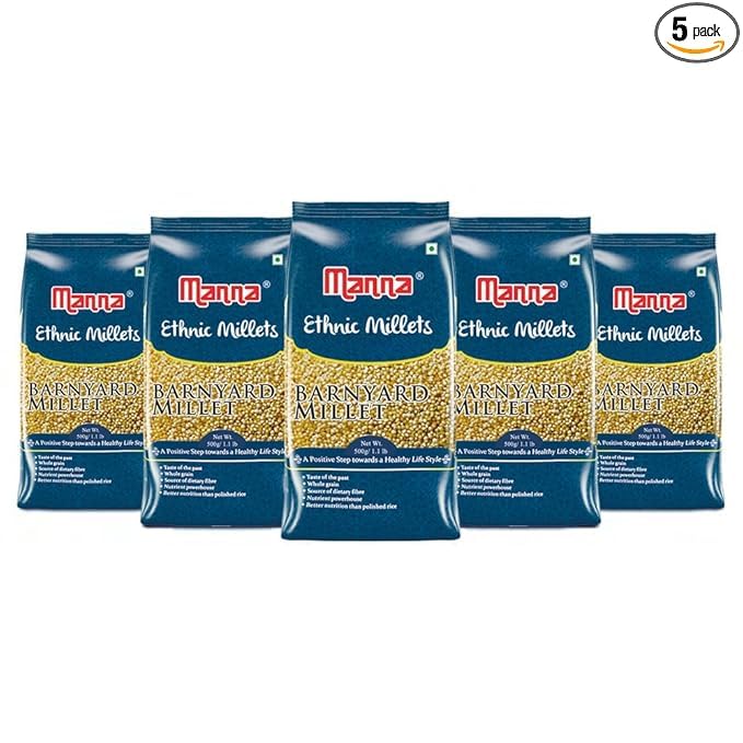 Image of Manna Barnyard Millets 2.5kg (Khira /Swank /Kuthiraivally /Udalu /Kodisama) | Natural Grains | Low GI Native Rice | High Protein & More Fibre than Rice (Barnyard Millet)