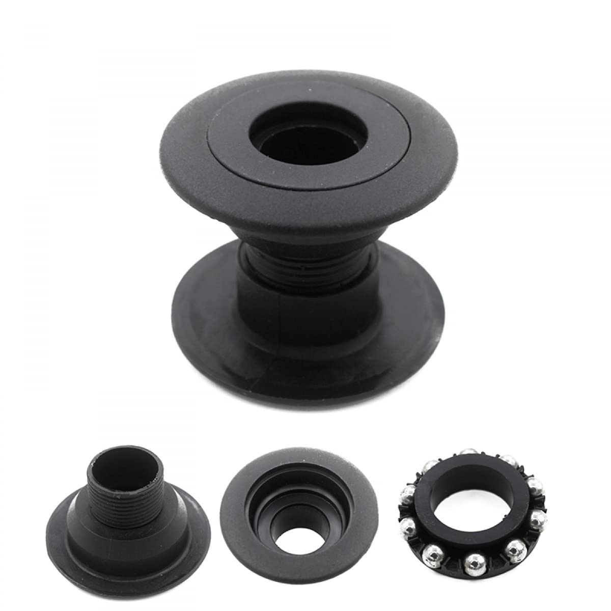 DAZZLEEX Roulement de baby-foot 16 mm, Palier à bille Noir, Plastique, Lot de 10