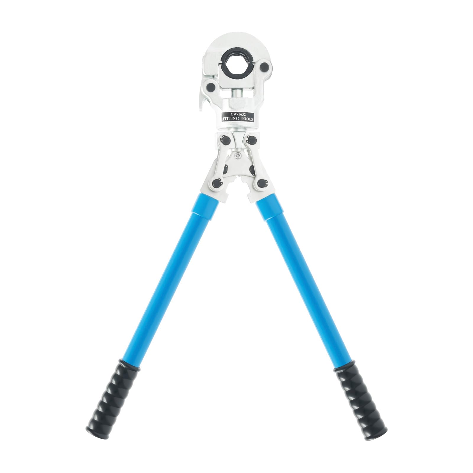 Juego de alicates de prensado de tubo de 9 piezas, herramienta de prensado, mordazas multicapa, 16 mm-20 mm-26 mm-32 mm con cabezal giratorio de 360° para tubos PEX, tubo compuesto
