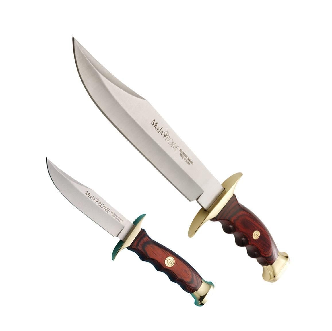 LO TRINCO YO Muela BW-22P. Set de Cuchillo BW-22 y Cuchullo BW-10, empuñaduras de madera coral para Caza, Pesca, Supervivencia y Bushcraft