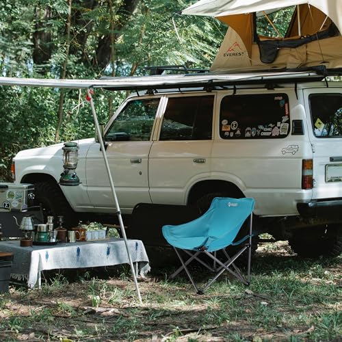 VILLEY Silla de Camping Plegable para Exterior con Bolsa de Transporte miniatura 2
