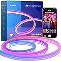 Lepro N1 AI Smart RGB Rope Lights with IC Insert, AI Generated Lighting, LightBeats Music Sync, AI Facial Recognition, Voice Control Via App, 19.68ft Wi-Fi & Bluetooth LED Strip Lights for Bedroom