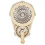 Sonew Hand Crank Gear Toy, DIY Early Childhood Toys Used to Stimulate Imagination Wooden Hand Crank Gear Toy for Kids