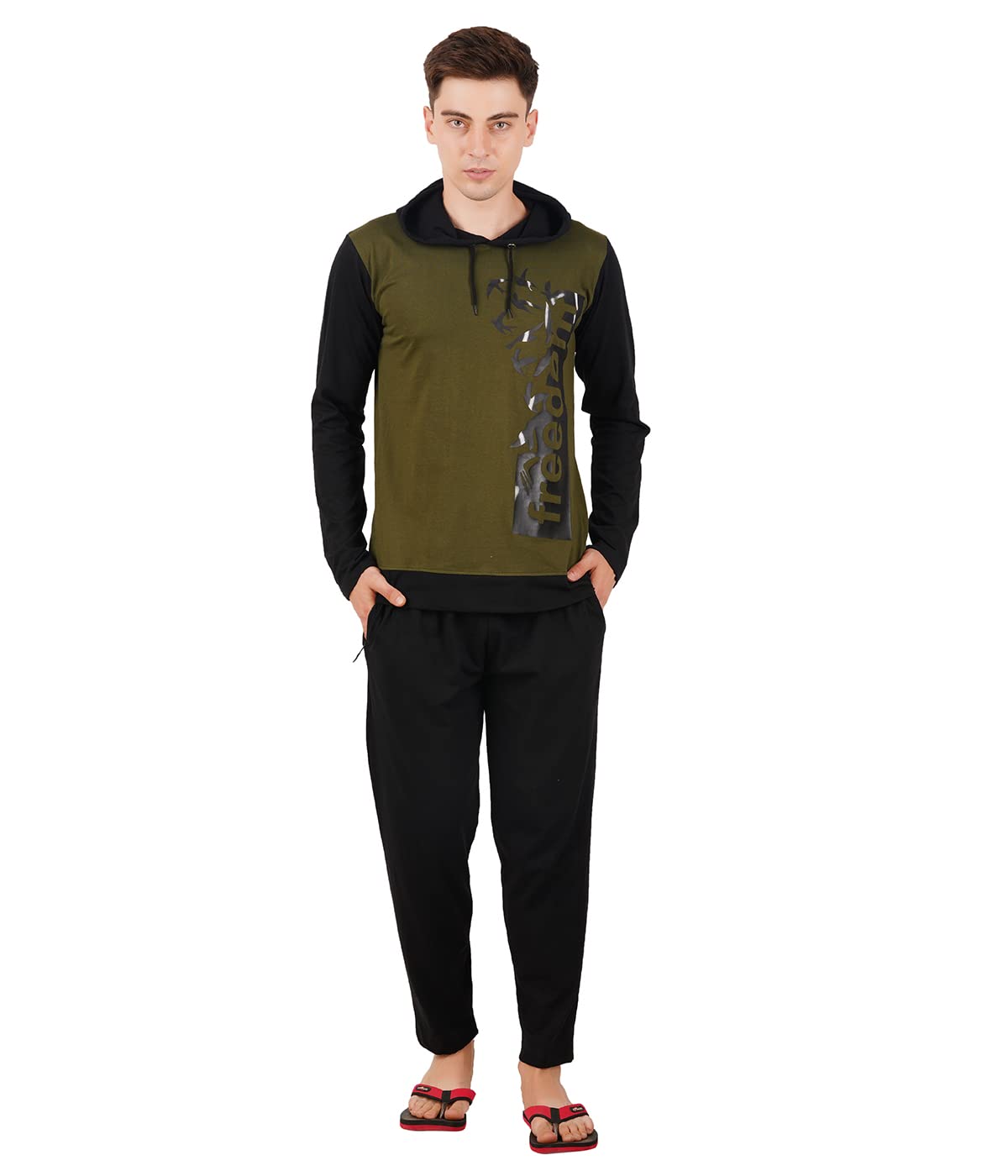 gokul fashion Olive Green Freedom Pyjama Set (Medium)-picture-47