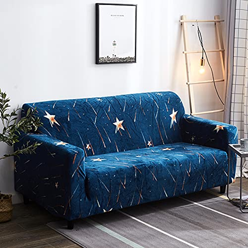 Housse canapé 2 places imprimé météores style 7 extensible 145-185cm - 4