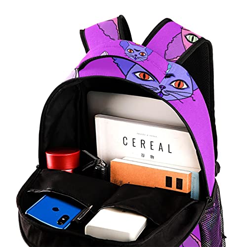 Mochila escolar rosa juvenil con fundas dobles de botellas para ordenador portátil 4