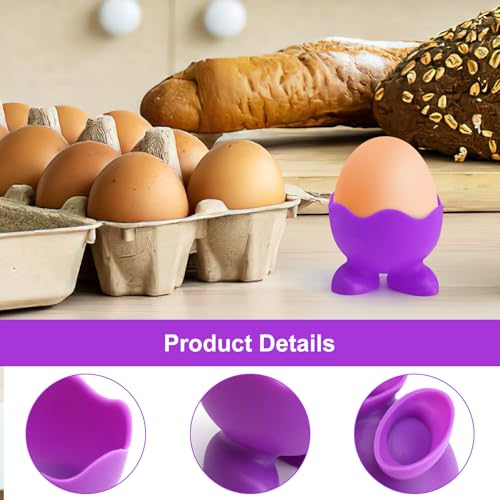 5 X Lustig Eierbecher Set und EIN Eieröffner,Set Silikon Eierbecher,eierbecher Kinder Ostern,Frühstücks Egg Cup,Perfekt Für Gekochte Die Küche,Eier Zum Platzieren Von Kleinen Gegenständen Wie Make-Up – Bild 4