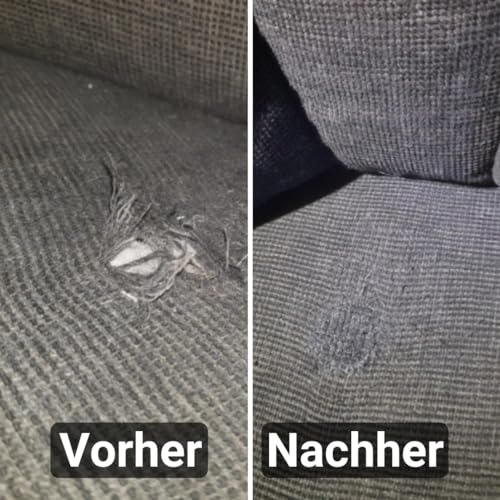 ATG® Brandloch Reparaturset Auto Stoff - Professionelle Reparatur für alle Polster & Teppiche - 13 TLG. Autositz Reparaturset - Schnell & einfach Autositz Flicken - Stoff Reparatur Set