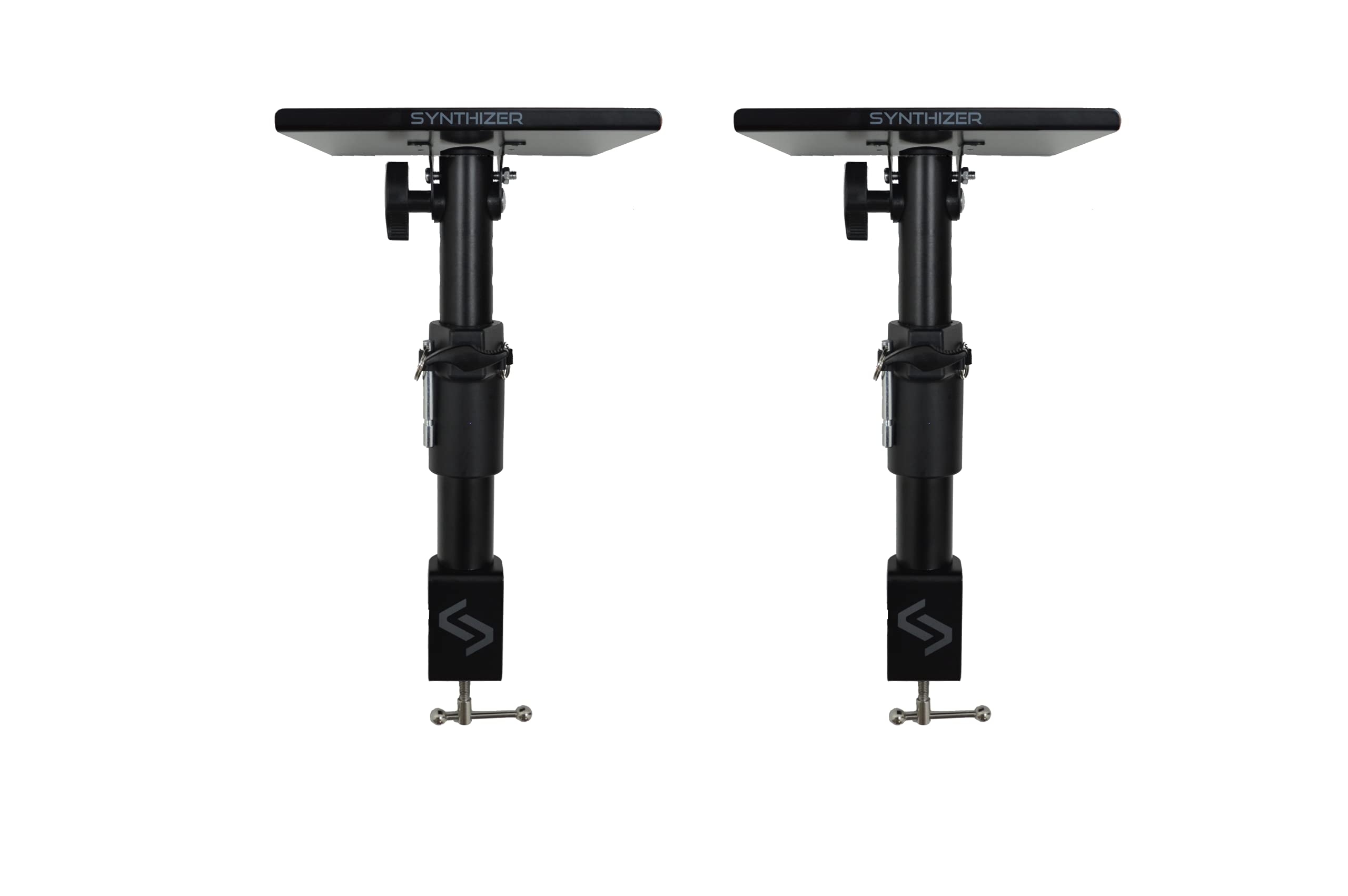 Synthizer Desktop Speaker Stands, Pair of Studio Monitor Stands to use as Fully Adjustable Speaker c